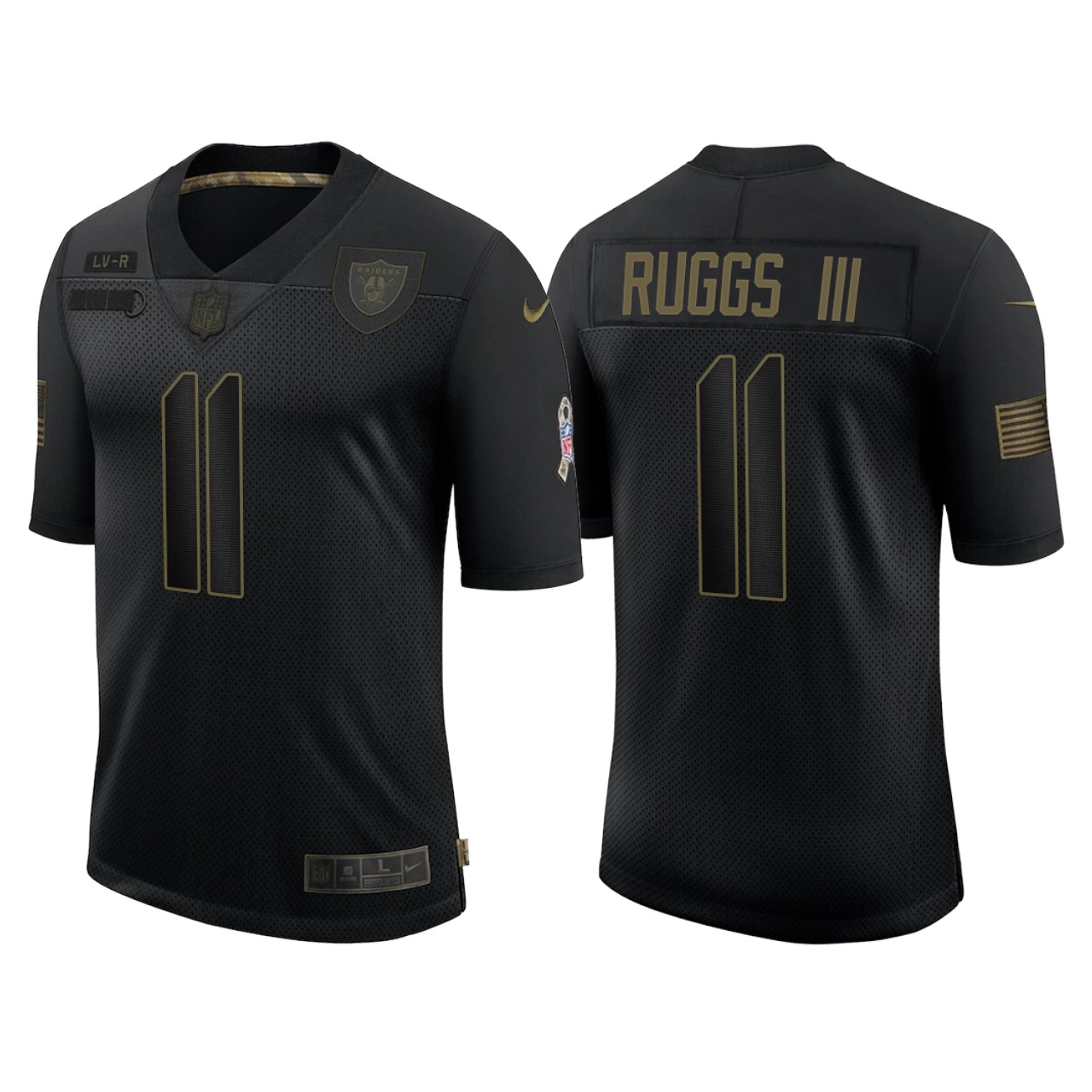Men's Las Vegas Raiders #11 Henry Ruggs III Black 2020 Salute To Service Limited Stitched Jersey